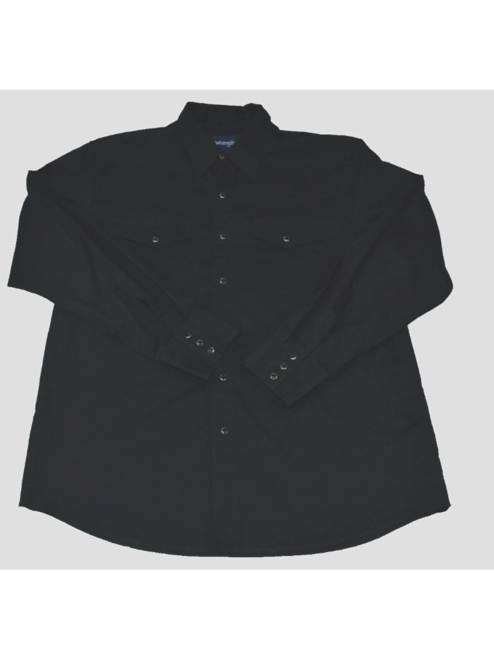 Wrangler  X Long Tails Mens Shirt Size XL Pearl Snap  Black Western Long Sleeve